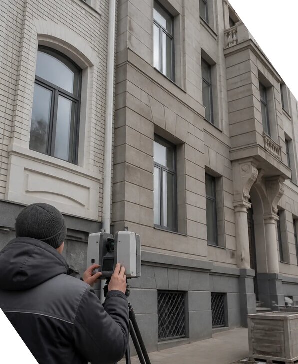 Лазерное сканирование фасадов зданий для обследования в Севастополе